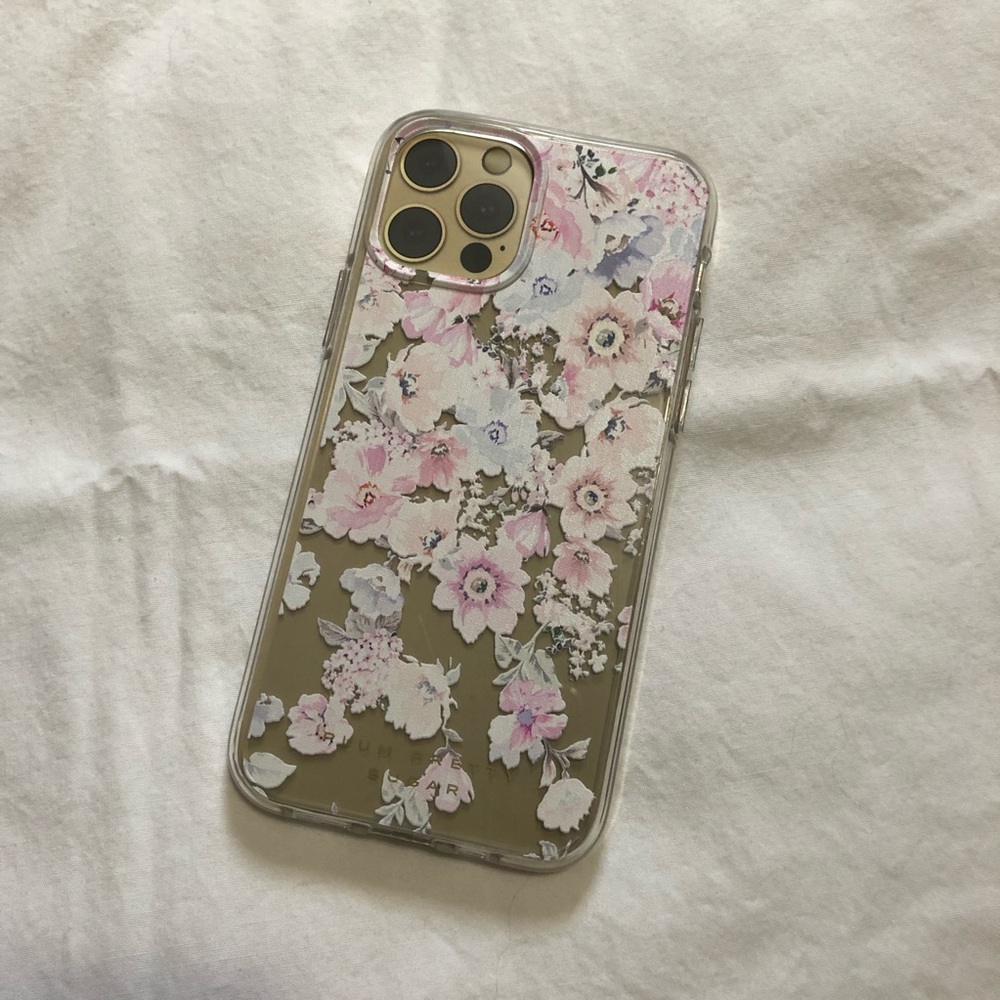 ✨2/$10✨ Plum Pretty Sugar iPhone 12 / 12 Pro Clear Floral Protective Phone Case